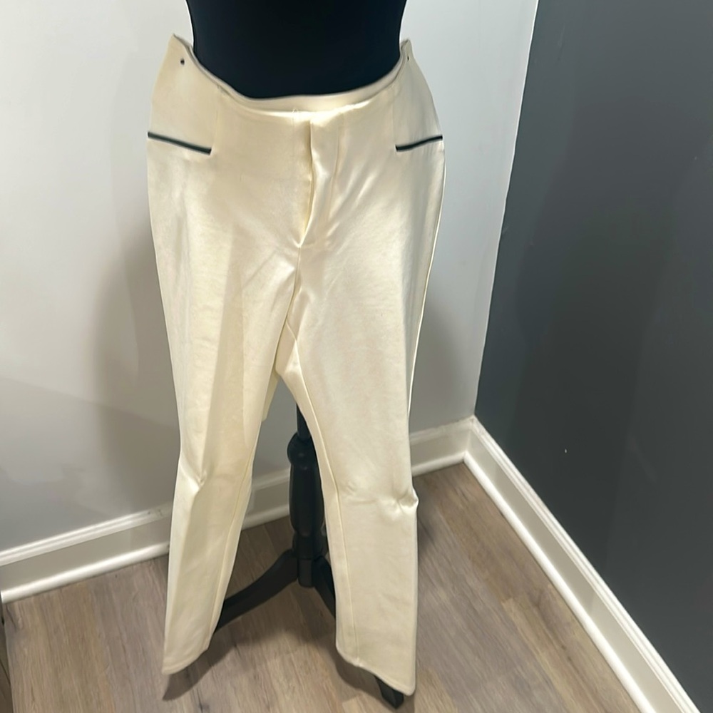 INC Women’s Ivory Straight Leg Pants, Size 10 Short